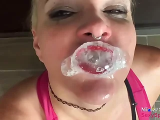 Blowing Cum Bubbles Before Swallow / featuring Spunky Savage